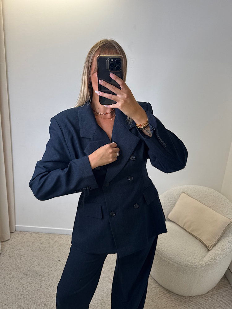Blazer pinces rayé