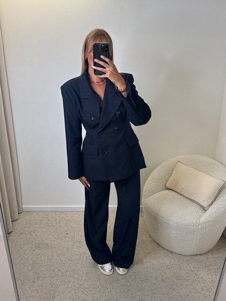 Blazer pinces rayé