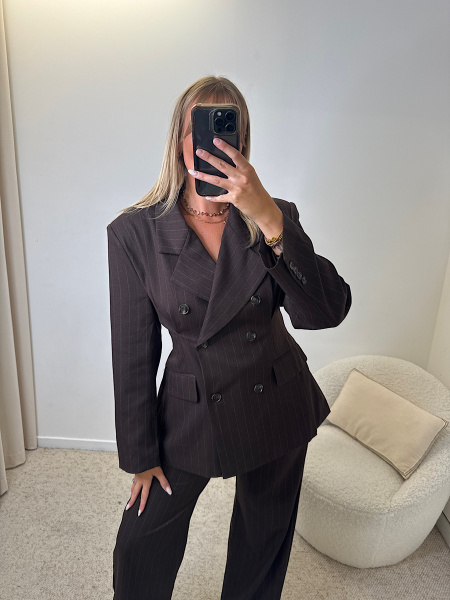 Blazer pinces rayé