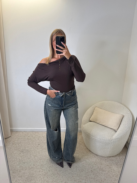 Jeans vintage retroussé