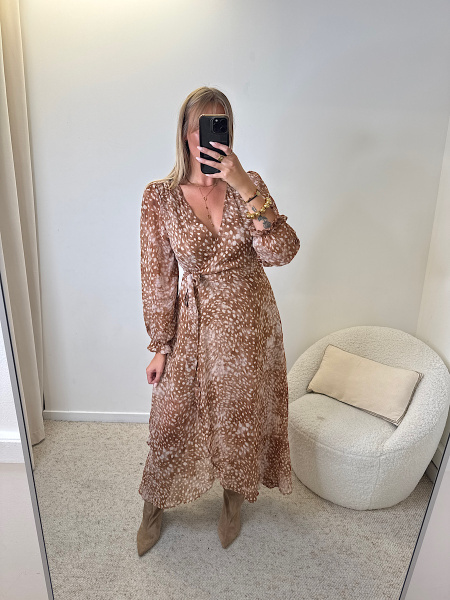 Robe longue porte-feuille