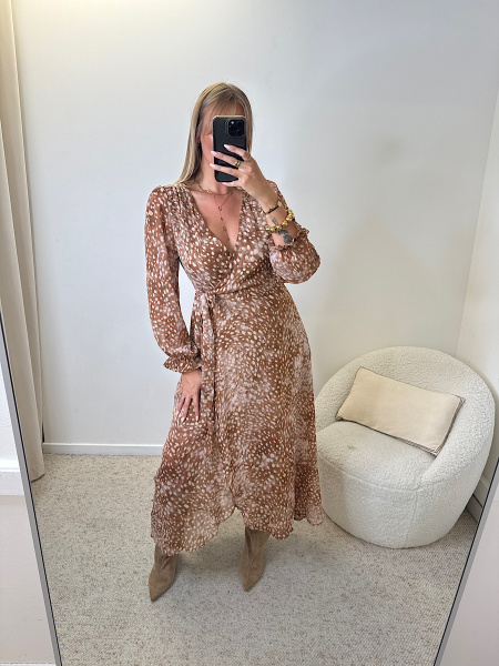 Robe longue porte-feuille
