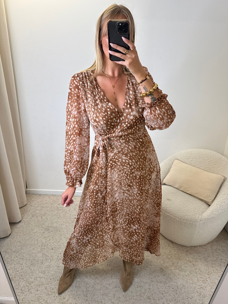 Robe longue porte-feuille