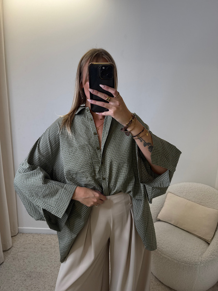 Chemise à carreaux oversize