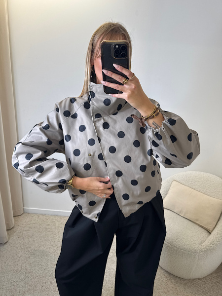 Veste kaki à pois
