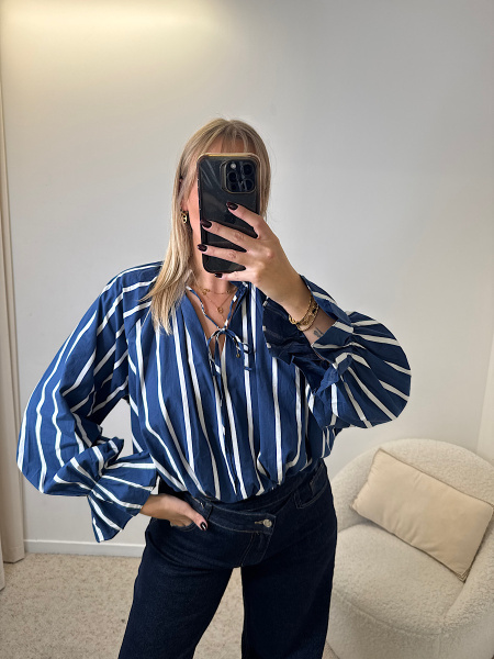 Blouse rayée marine